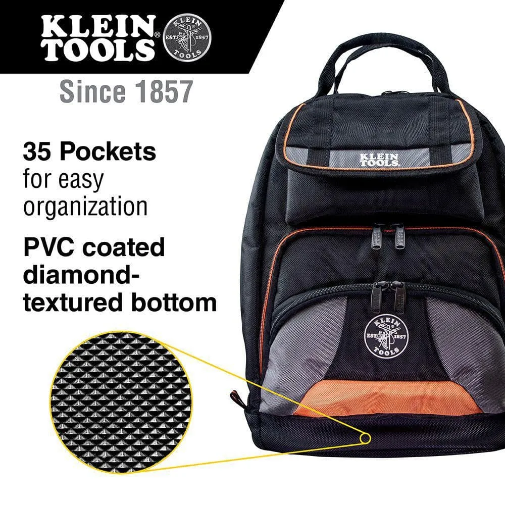 Klein Tools Tradesman Pro Tool Gear Backpack, 35 Pockets, 17.5 in Width (Model 55475), photo 3 of 8