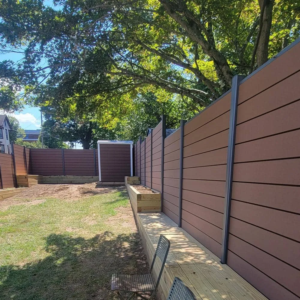 LH EP 3 in. x 3 in. x 1-1/3 ft. Black Metal Bottom Squared Post Holder for Installation Above Concrete EP Fence, photo 8 of 8