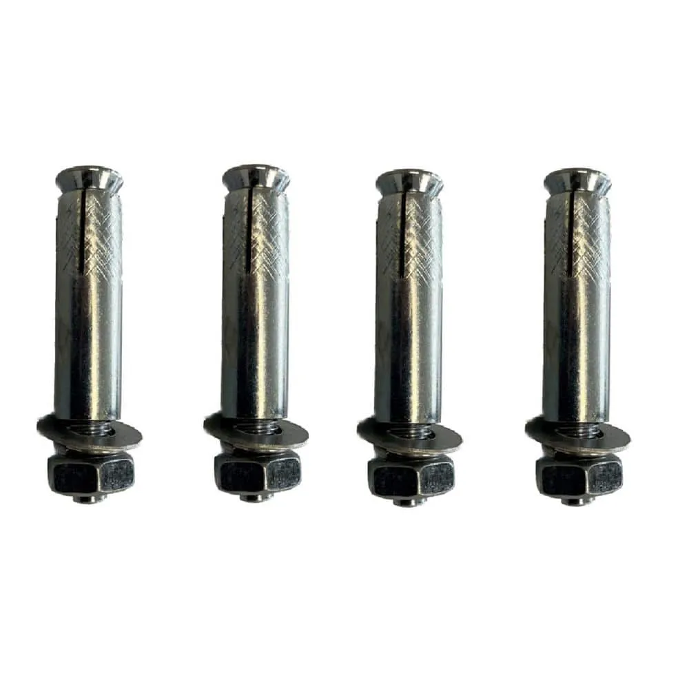 LH EP 3 in. x 3 in. x 1-1/3 ft. Black Metal Bottom Squared Post Holder for Installation Above Concrete EP Fence, photo 3 of 8