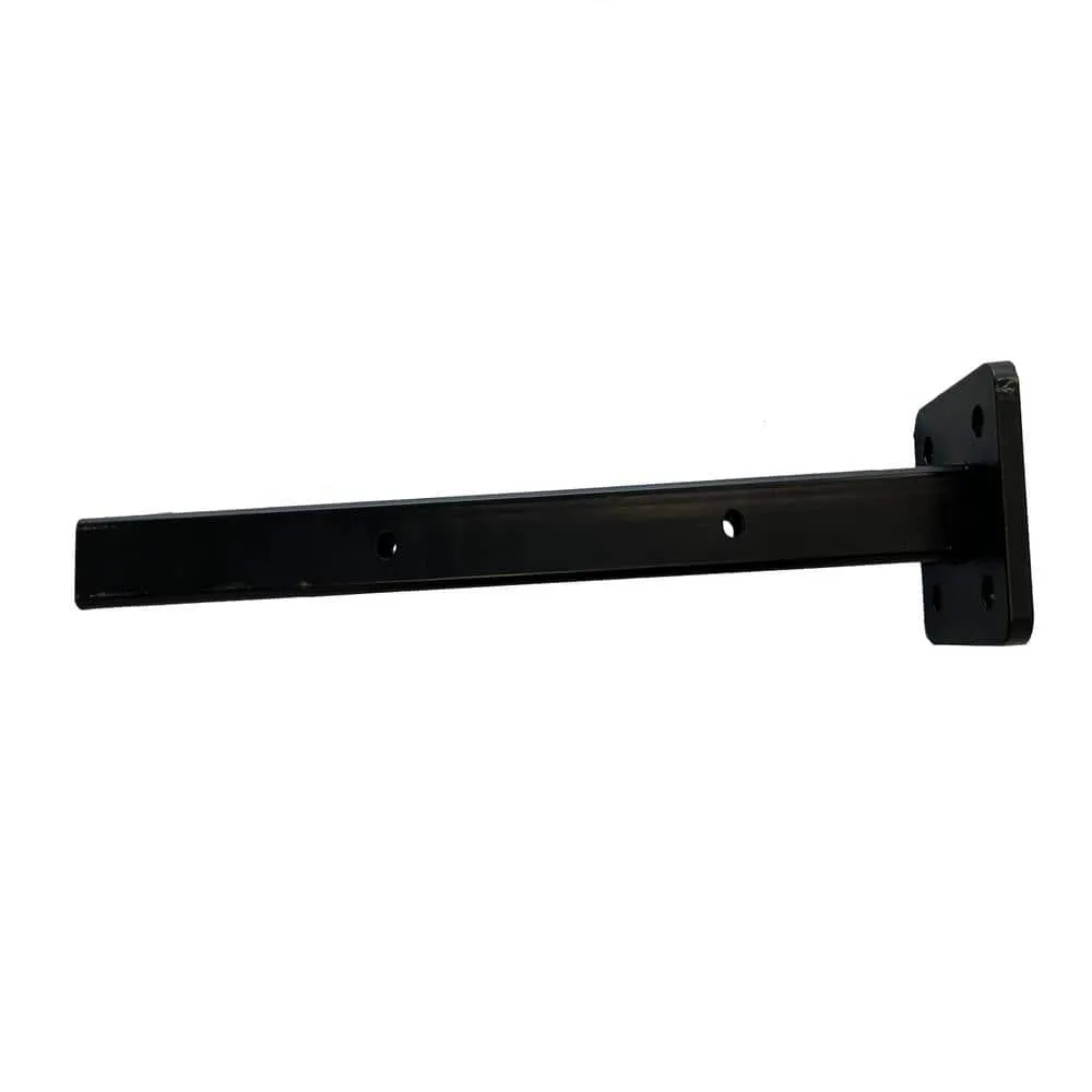 LH EP 3 in. x 3 in. x 1-1/3 ft. Black Metal Bottom Squared Post Holder for Installation Above Concrete EP Fence, photo 2 of 8