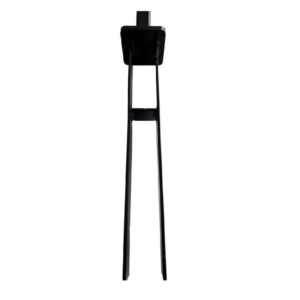 LH EP 3 in. x 3 in. x 2-2/3 ft. Black Metal Pronged Post Holder for Dig-In Installation EP Fence, photo 4 of 8