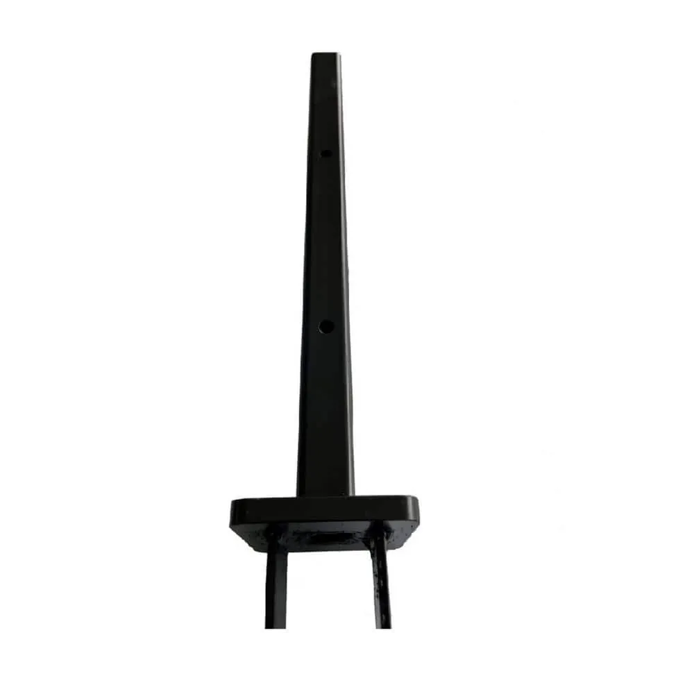 LH EP 3 in. x 3 in. x 2-2/3 ft. Black Metal Pronged Post Holder for Dig-In Installation EP Fence, photo 3 of 8