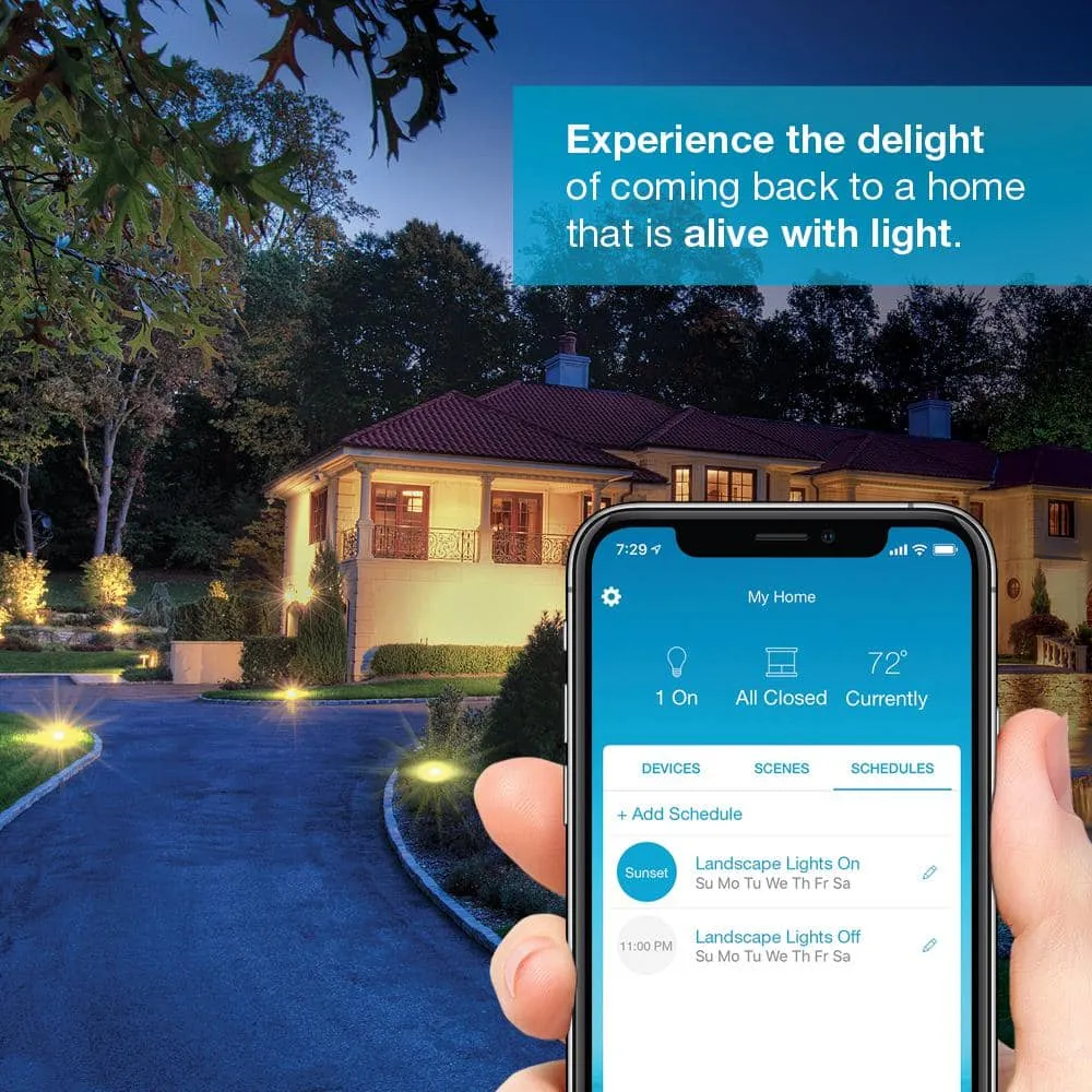 Lutron Caseta Weatherproof+ Outdoor Smart Plug with Pico Remote for Landscape/String Lights, 15A On/Off, Black (P-PKG1OUT-BL), photo 11 of 12