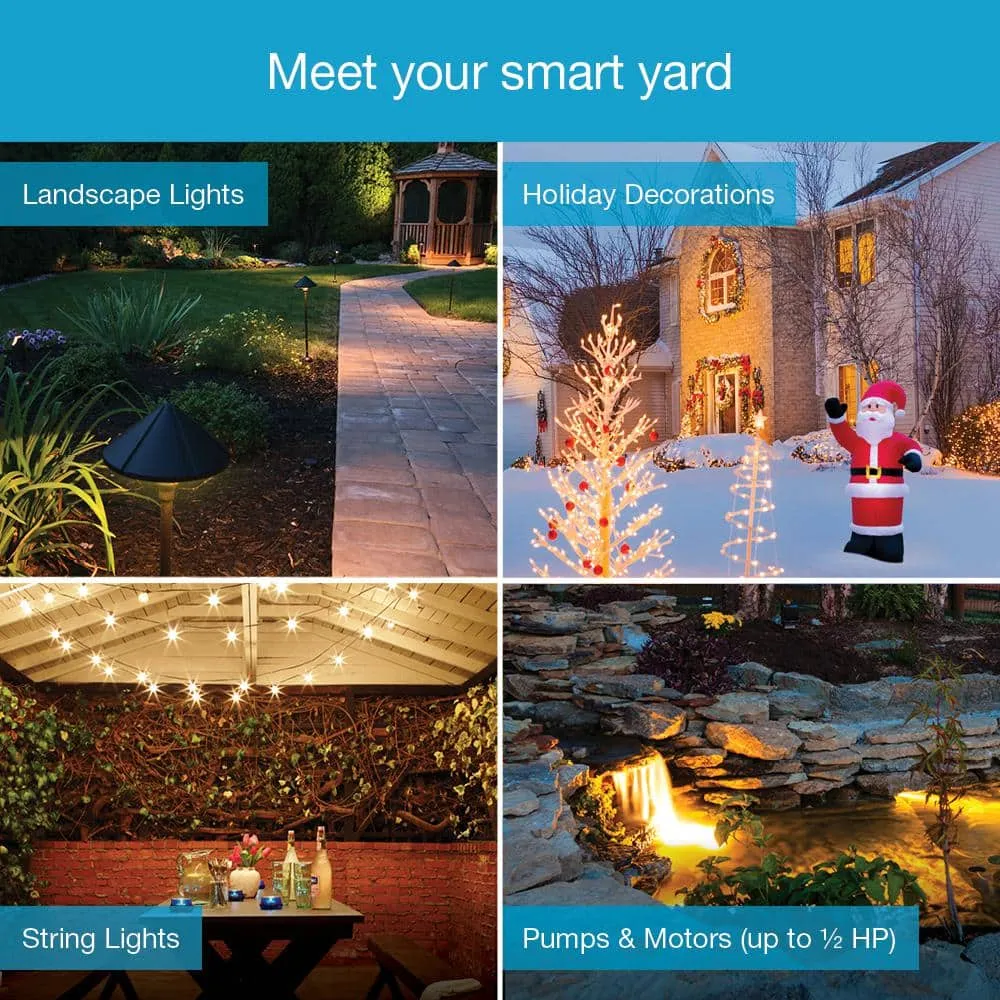 Lutron Caseta Weatherproof+ Outdoor Smart Plug with Pico Remote for Landscape/String Lights, 15A On/Off, Black (P-PKG1OUT-BL), photo 2 of 12
