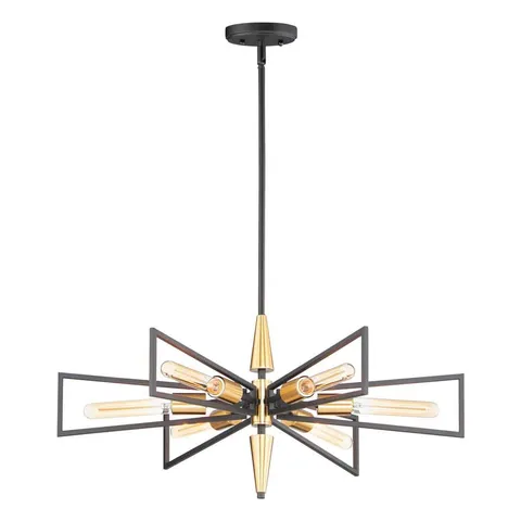 Wings 6-Light Black Steel Chandelier