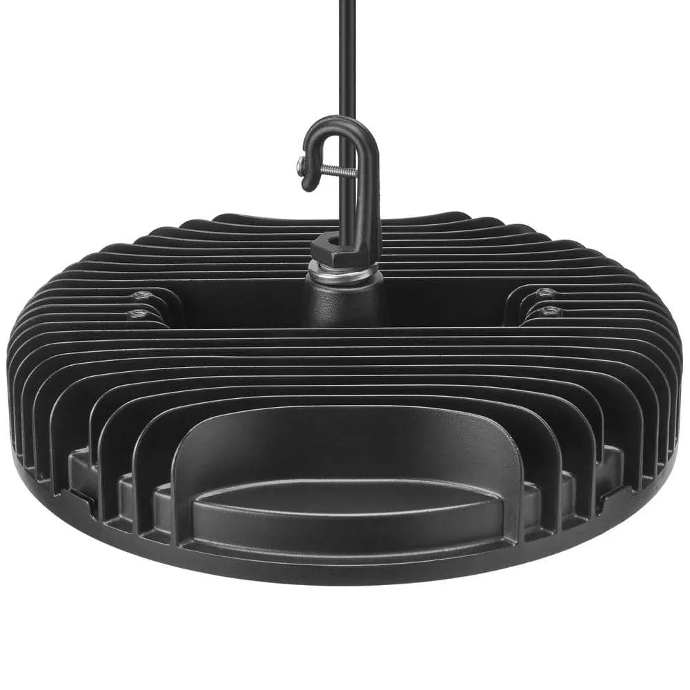 Maxxima 12 in. LED UFO High Bay Light Fixture, Black Cable Hardwired Warehouse Light, 5000K, 21,000 Lumens, 200-Watt, photo 6 of 9