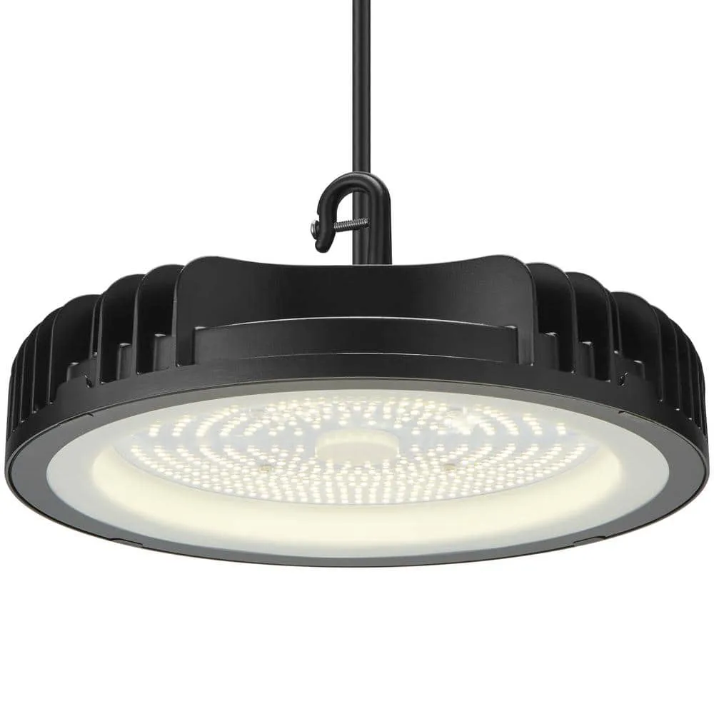 Maxxima 12 in. LED UFO High Bay Light Fixture, Black Cable Hardwired Warehouse Light, 5000K, 21,000 Lumens, 200-Watt, photo 5 of 9