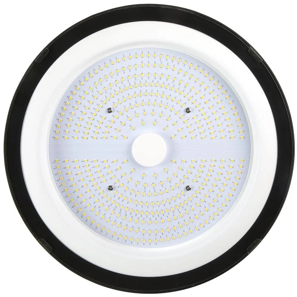 Maxxima 12 in. LED UFO High Bay Light Fixture, Black Cable Hardwired Warehouse Light, 5000K, 21,000 Lumens, 200-Watt, photo 4 of 9