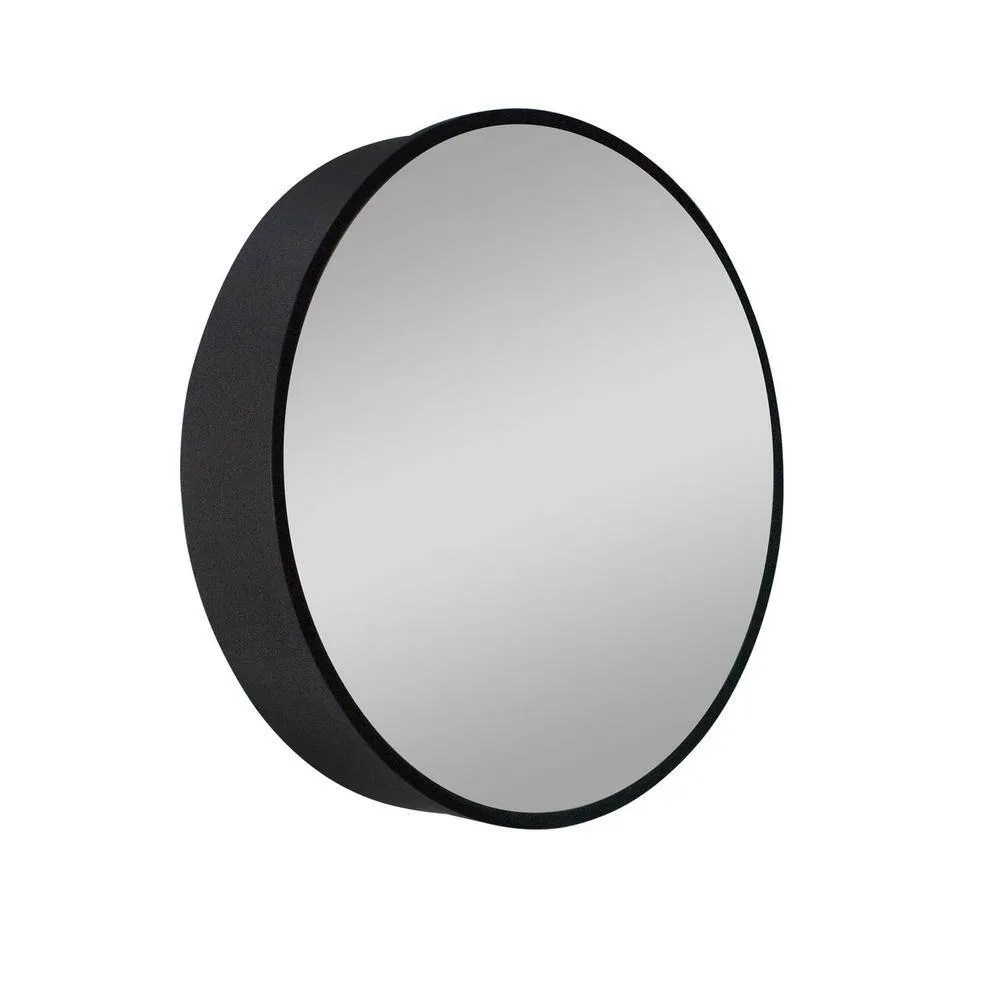 Cesicia Generous 30 in. W x 30 in. H Round Metal Framed Surface Mount Bathroom Medicine Cabinet with Mirror, photo 3 of 8