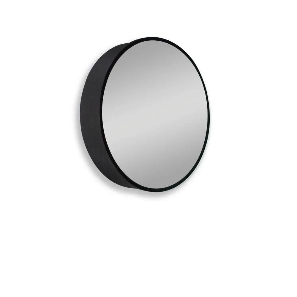30 in. W x 30 in. H Round Black Aluminium Medicine Cabinet with Mirror, photo 2 of 8