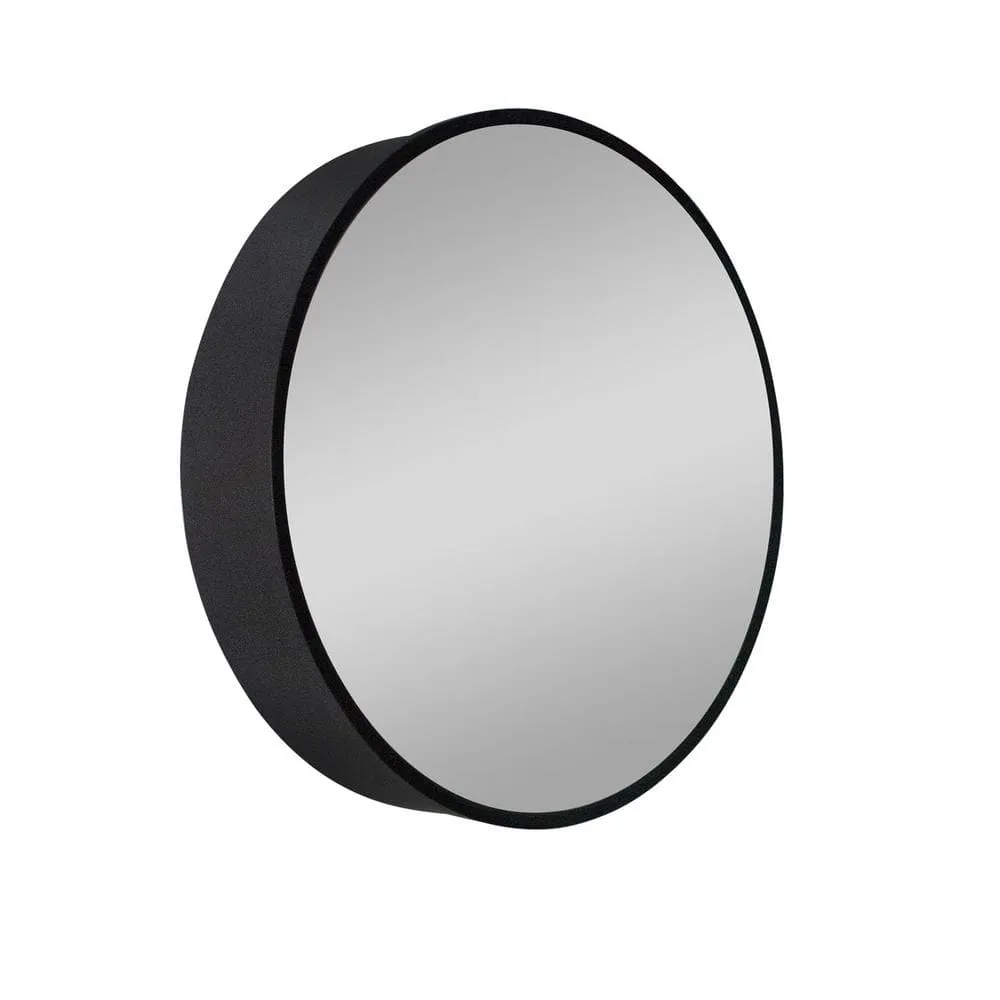 MEDUNJESS ASY 24 in. W x 24 in. H Round Black Framed Wall Mount Medicine Cabinet with Mirror, photo 4 of 7