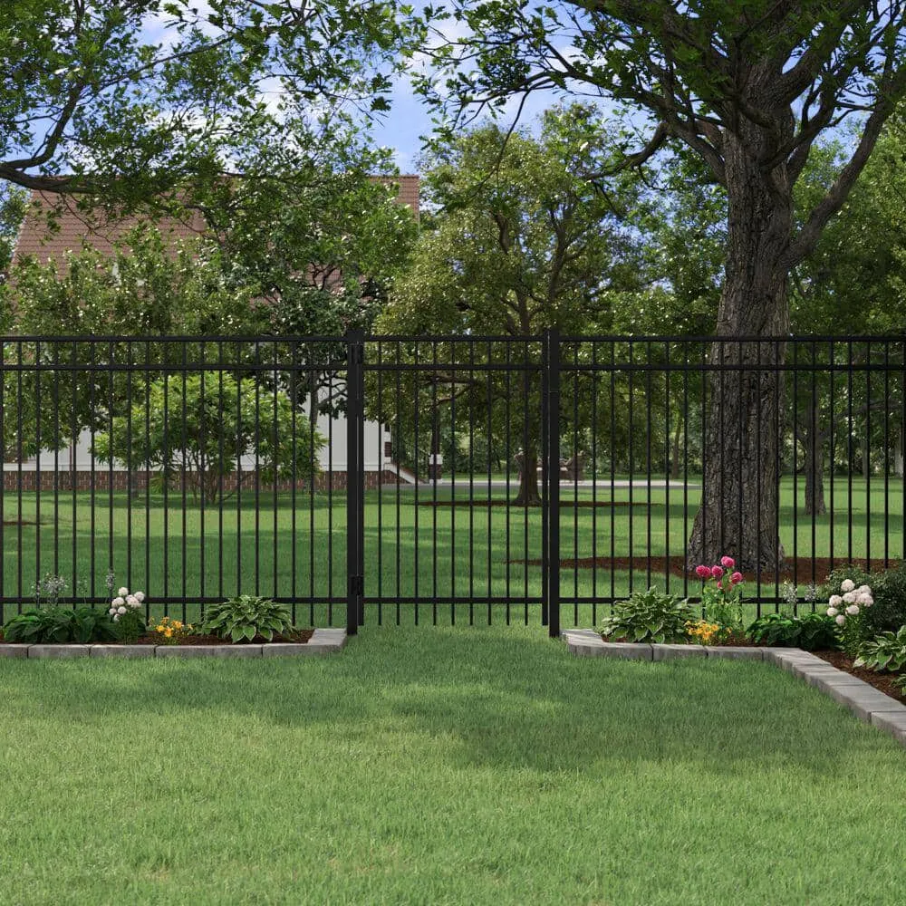 Natural Reflections 6 ft. x 8 ft. Black Aluminum Heavy-Duty Fence Panel, photo 2 of 2