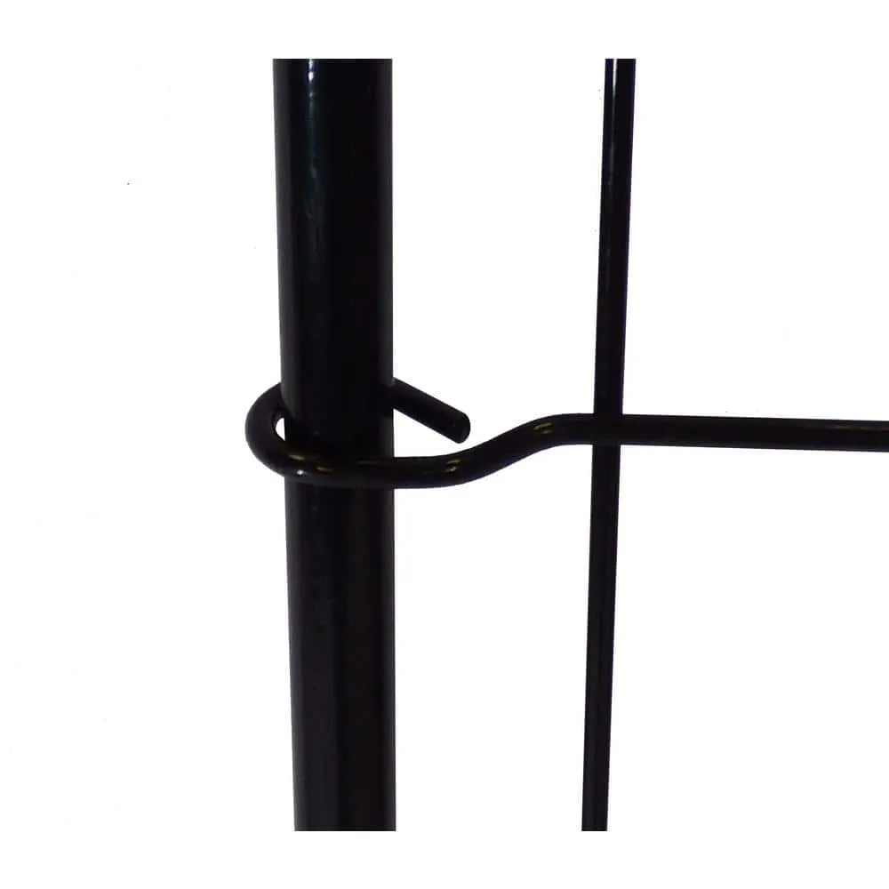 Zippity Outdoor Products 2.08 ft. H x 2.46 ft W Zippity Black Metal Garden Fence Panel with Stakes (5 pack), photo 6 of 6