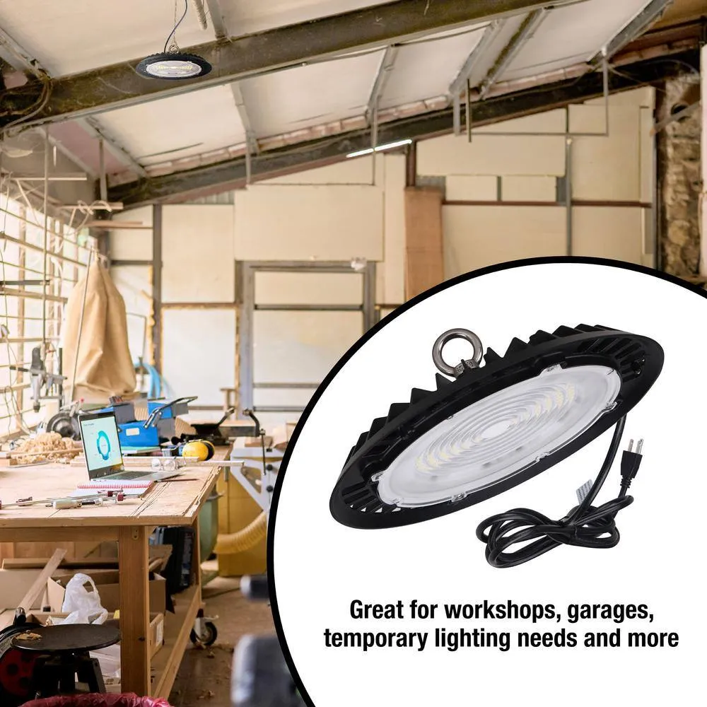 Metalux 11 in. HBD High Bay 180-Watt Equivalent, 16K Lumens 5K CCT Cord and Plug, photo 7 of 8