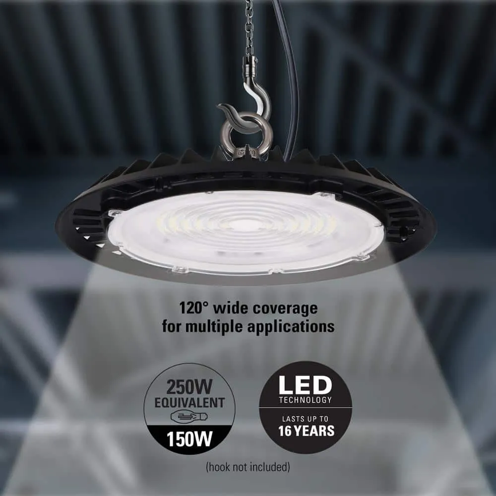 Metalux 11 in. HBD High Bay 180-Watt Equivalent, 16K Lumens 5K CCT Cord and Plug, photo 4 of 8