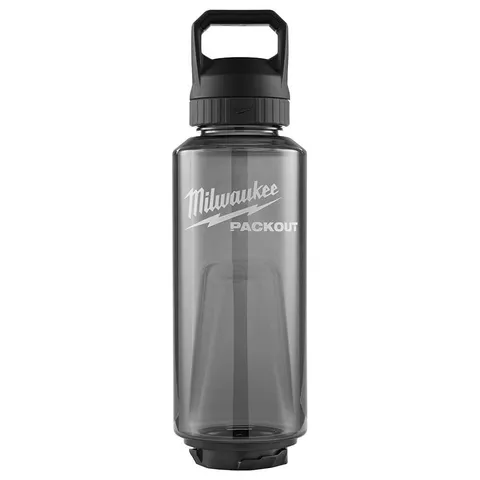 PACKOUT 48 Oz. Black Plastic Bottle with Chug Lid