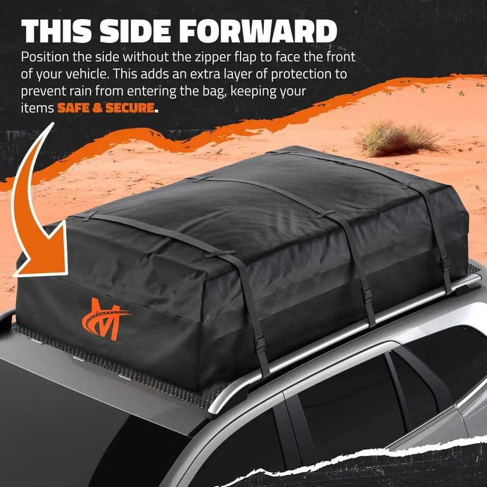 Mockins 40 Cu. ft. Waterproof Rooftop Cargo Carrier Bag - 72 in x 48 in x 20 in Soft Shell Roof Bag w/ Carry Bag and Accessories, photo 5 of 9