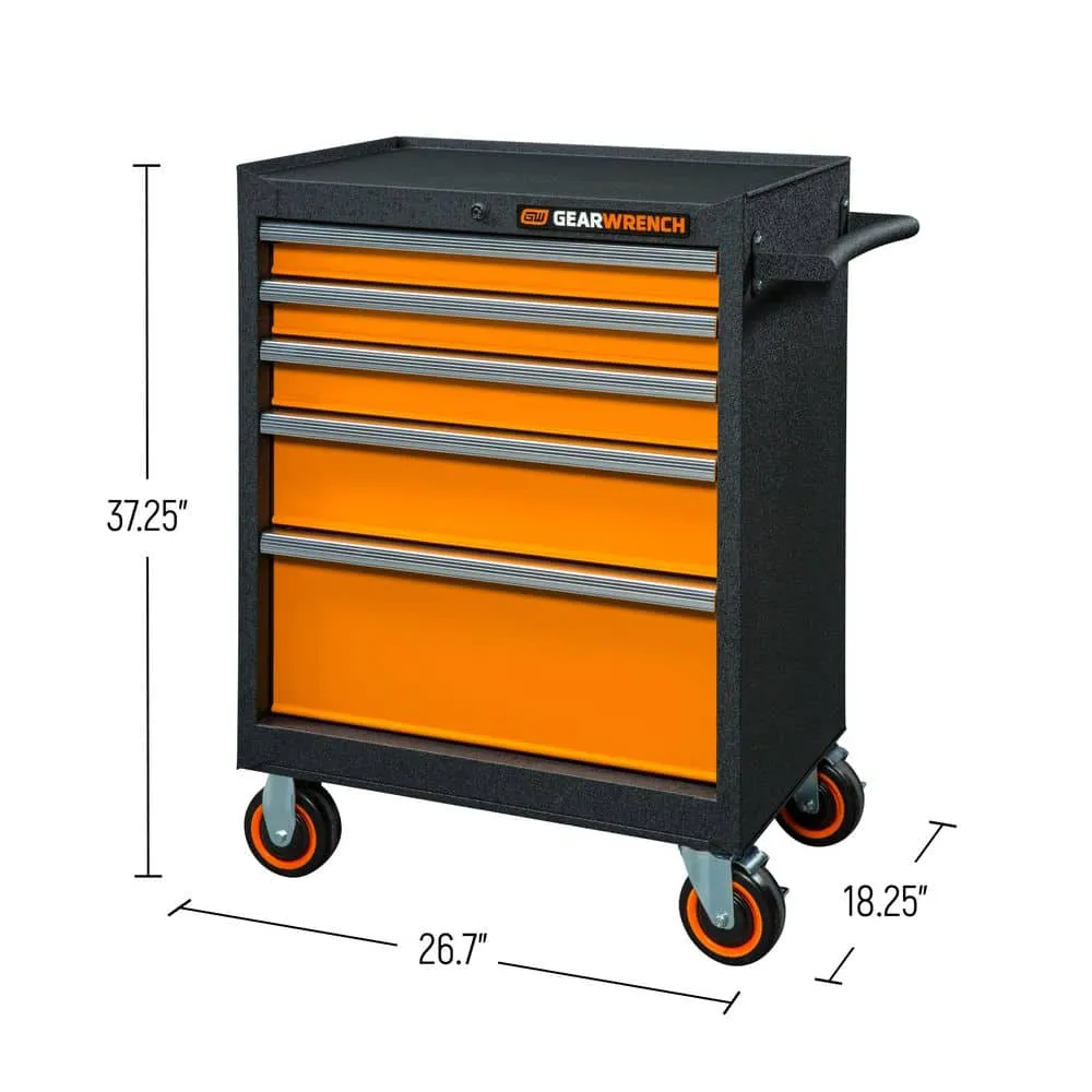 GEARWRENCH 1/4 in., 3/8 in. and 1/2 in. Drive Mechanics Tool Set in EVA with 26 in. 5-Drawer GSX Rolling Tool Cabinet (192-Pieces), photo 3 of 10
