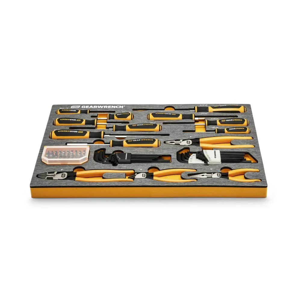 GEARWRENCH 1/4 in., 3/8 in. and 1/2 in. Drive Mechanics Tool Set in EVA with 26 in. 5-Drawer GSX Rolling Tool Cabinet (192-Pieces), photo 6 of 10