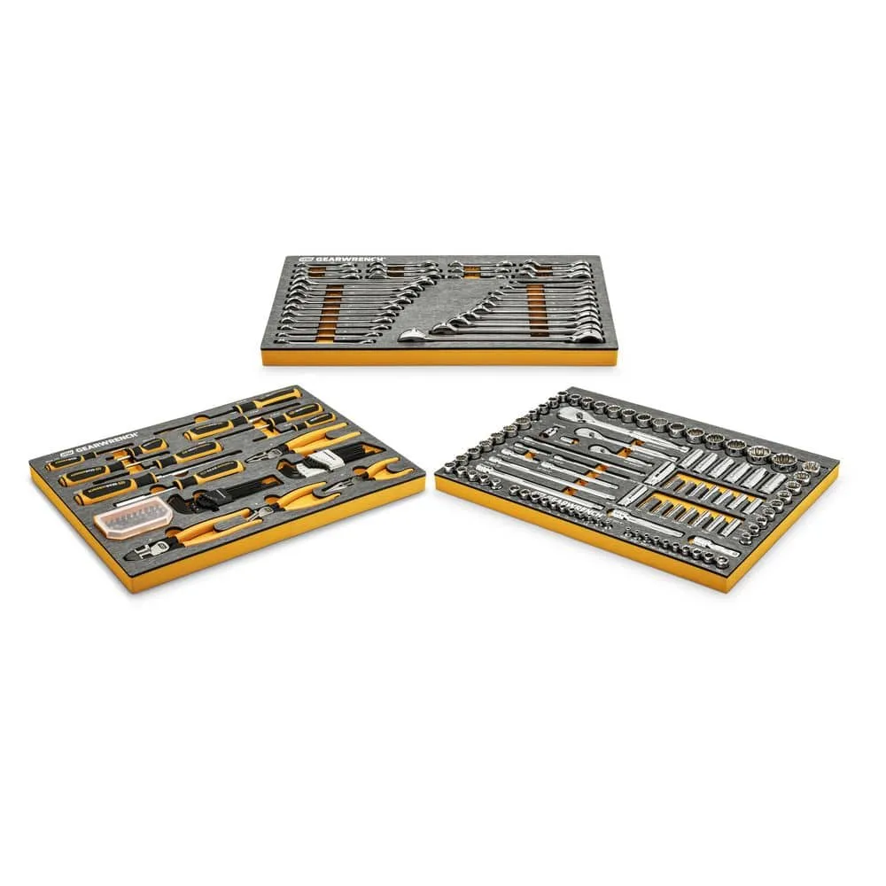 GEARWRENCH 1/4 in., 3/8 in. and 1/2 in. Drive Mechanics Tool Set in EVA with 26 in. 5-Drawer GSX Rolling Tool Cabinet (192-Pieces), photo 7 of 10