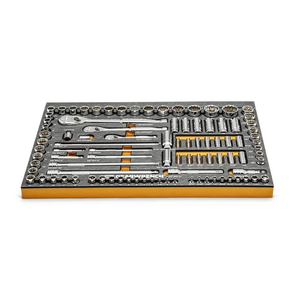 GEARWRENCH 1/4 in., 3/8 in. and 1/2 in. Drive Mechanics Tool Set in EVA with 26 in. 5-Drawer GSX Rolling Tool Cabinet (192-Pieces), photo 4 of 10
