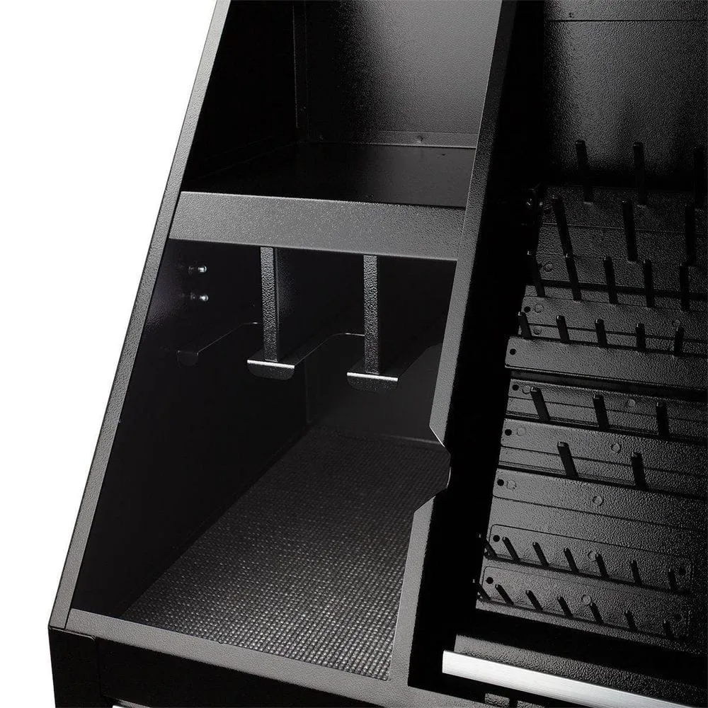 Montezuma 37 in. W x 18 in. D 1-Drawer Black Steel Portable Shop Triangle Tool Box Chest for Sockets, Wrenches and Screwdrivers, photo 10 of 15