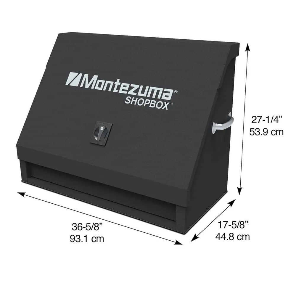 Montezuma 37 in. W x 18 in. D 1-Drawer Black Steel Portable Shop Triangle Tool Box Chest for Sockets, Wrenches and Screwdrivers, photo 8 of 15