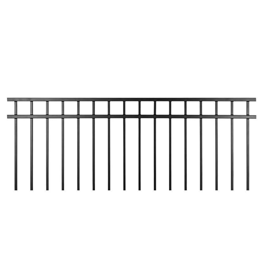 NUVO IRON Legacy Collection 6 ft. x 5 ft. Coral Profile Metal Flat Top Spaced Bar Fence Panel, photo 3 of 7