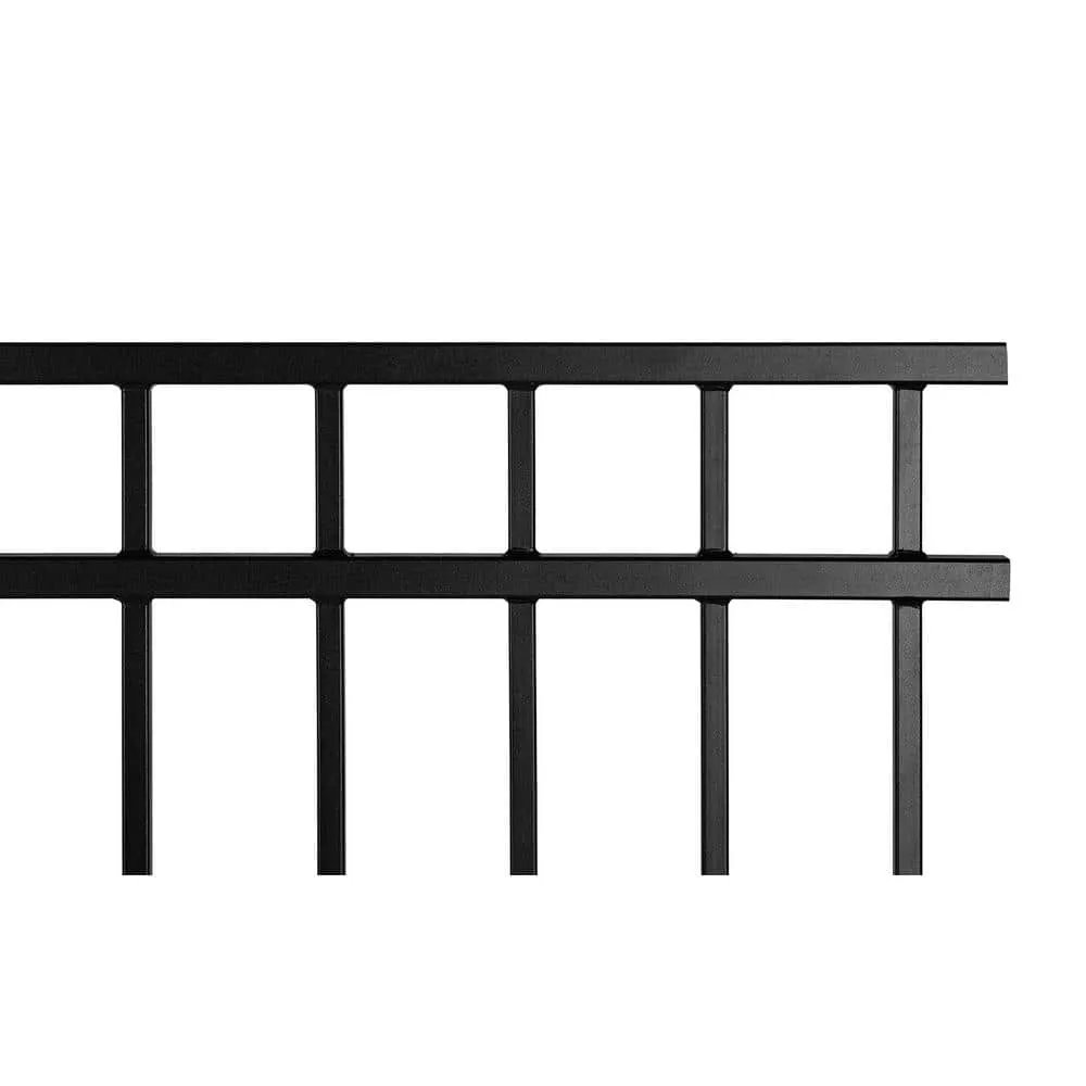 NUVO IRON Legacy Collection 6 ft. x 5 ft. Coral Profile Metal Flat Top Spaced Bar Fence Panel, photo 4 of 7