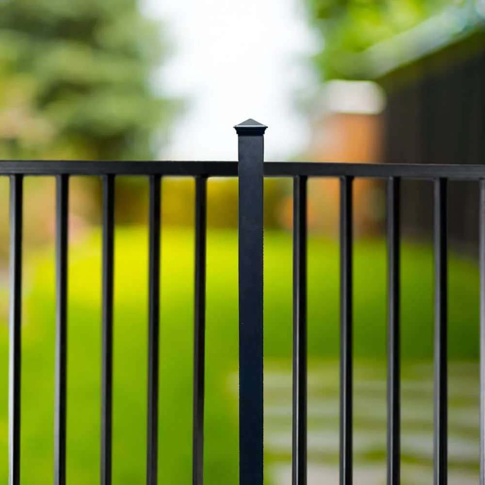 NUVO IRON Ready Rail Series 2 in. x 2 in. x 38 in. H Steel Rail Fence Post, photo 6 of 7