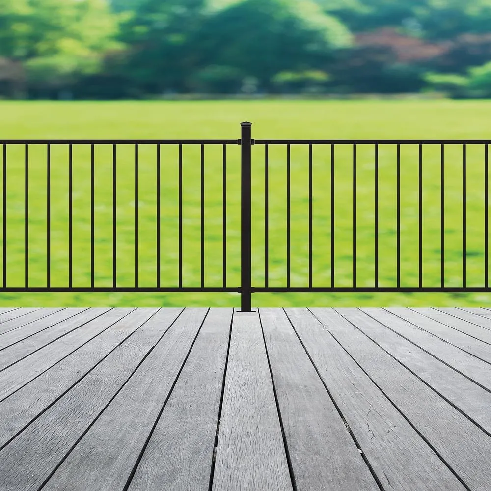 NUVO IRON Ready Rail Series 2 in. x 2 in. x 38 in. H Steel Rail Fence Post, photo 2 of 7