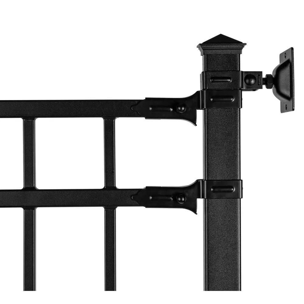 NUVO IRON Legacy Collection 2 in. x 2 in. x 8 ft. Galvanized Steel Square Metal Fence Post with Pyramid Post Cap, photo 6 of 9