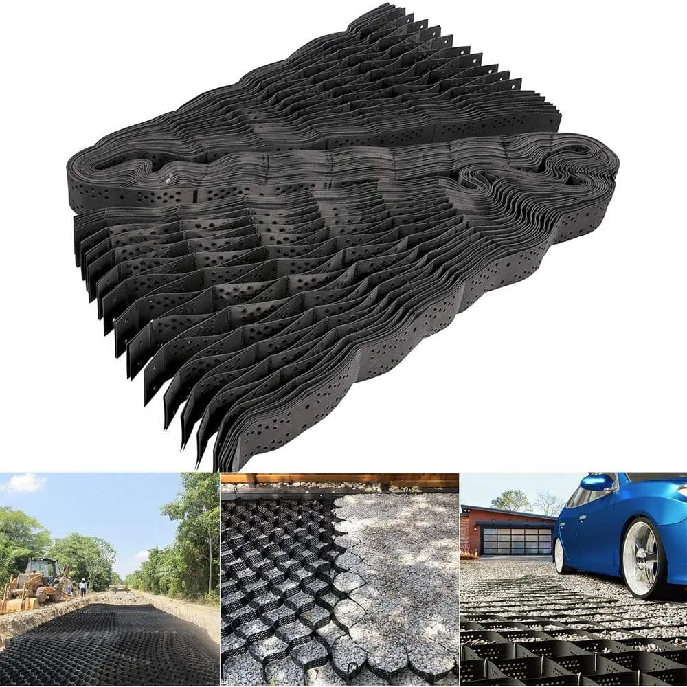 Wellco 10 ft. x 26 ft. x 2 in. S Series Plastic Ground Geo Grid Driveway Ground Pavers Geocell, with 16 J Steel Rebar, photo 4 of 5