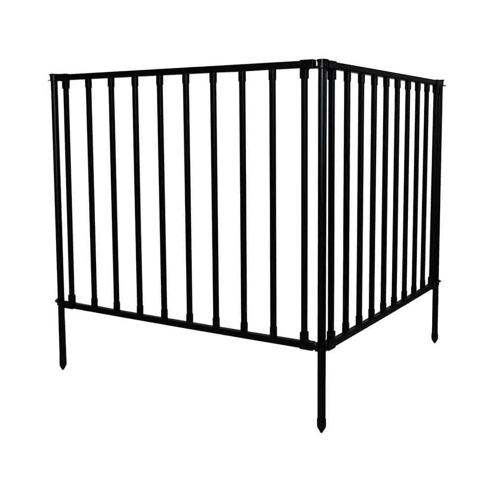 Zippity Outdoor Products 3 ft. H x 3.5 ft. W. Zurich Poly-Steel Spaced Picket Flat Top Metal Fence Panels 2-Panels, photo 7 of 7