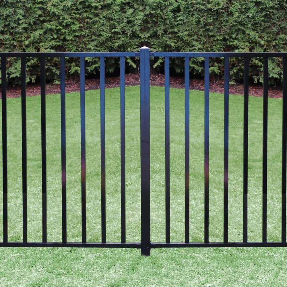 PEAK Aquatine 2 in. x 2 in. x 5.93 ft. Black Aluminum Soft Surface Pool Fence Post, photo 2 of 3