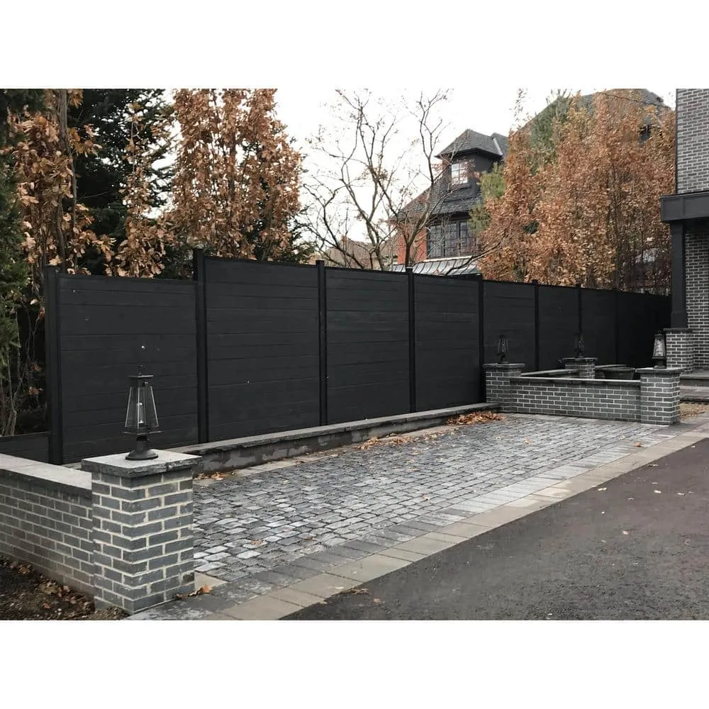 Slipfence 70 in. x 1-1/2 in. x 1-1/2 in. Black Powder Coated Aluminum Fence Channels Kit for 6 ft. High Industrial Fence, photo 3 of 13
