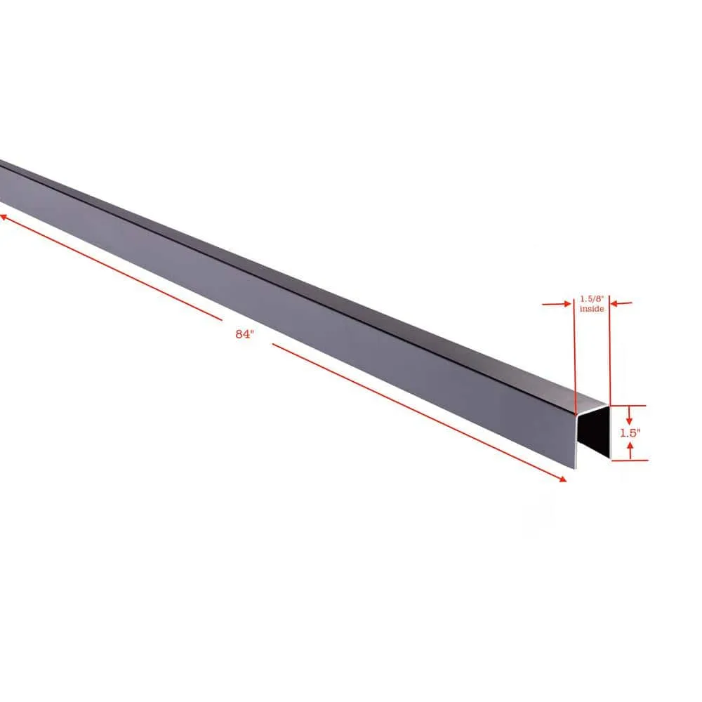 Slipfence 1.5 in. x 1.5 in. Aluminum Cap Rail for Top of Industrial Horizontal Slip Fence System, photo 5 of 9