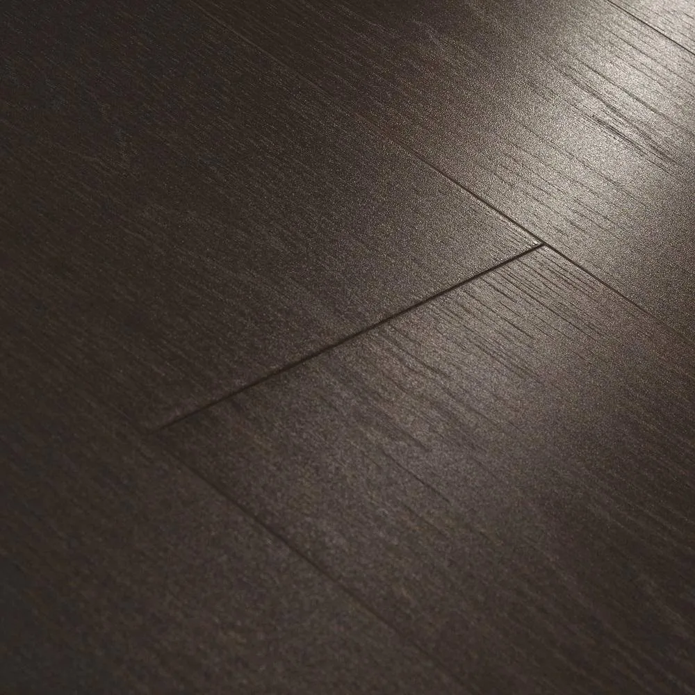 Pergo Defense+ Black Raven Oak 3/8 in. T x 7.5 in. W Click Lock W Brushed Engineered Hardwood Flooring (1104.3 sq.ft./pallet), photo 10 of 15