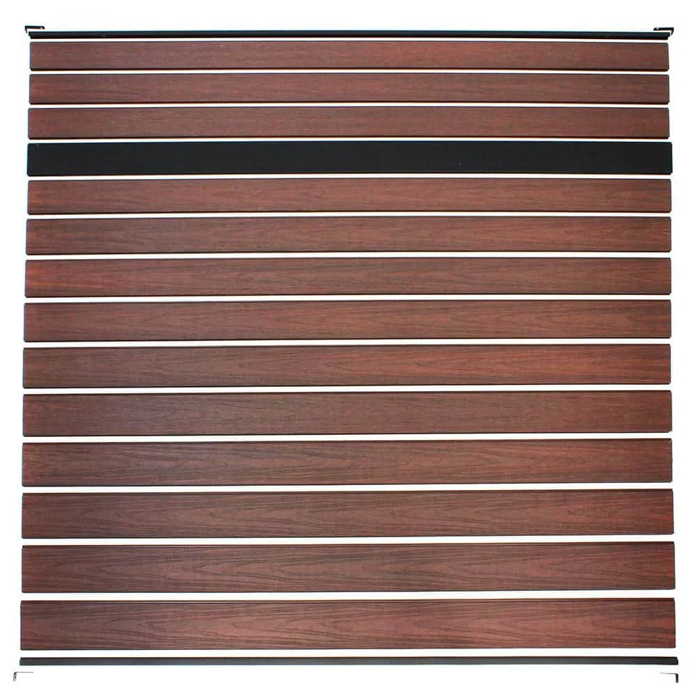 EuroFence Euro Style 6 ft. H x 6 ft. W Estate Black Rose Aluminum/Composite Horizontal Fence Section, photo 2 of 6