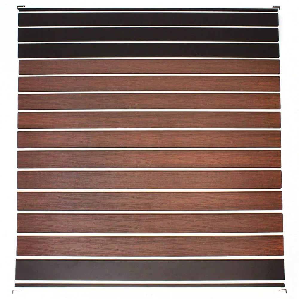 EuroFence Euro Style 6 ft. H x 6 ft. W Black Top Black Rose Aluminum/Composite Horizontal Fence Section, photo 2 of 5