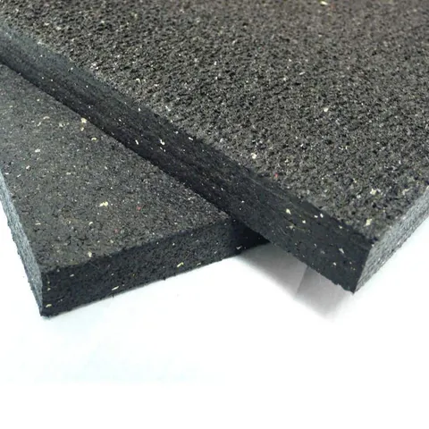 Shark Tooth Heavy-Duty Rubber Mat - Black, 36 × 24 × 0.75 in