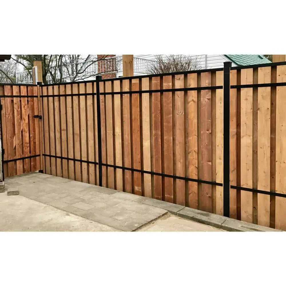 Slipfence 3 in. x 2 in. x 92.5 in. Black Aluminum Cap Rail for the Top of Slip Fence Vertical Fence System, photo 7 of 11