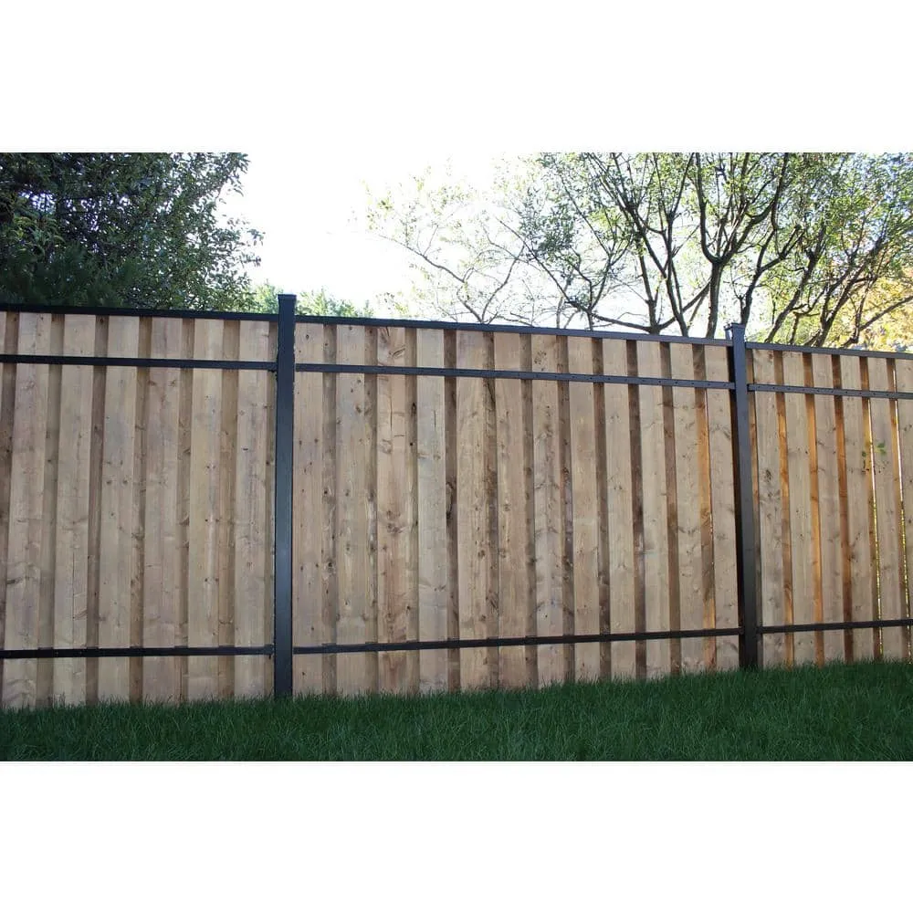 Slipfence 3 in. x 2 in. x 92.5 in. Black Aluminum Cap Rail for the Top of Slip Fence Vertical Fence System, photo 8 of 11