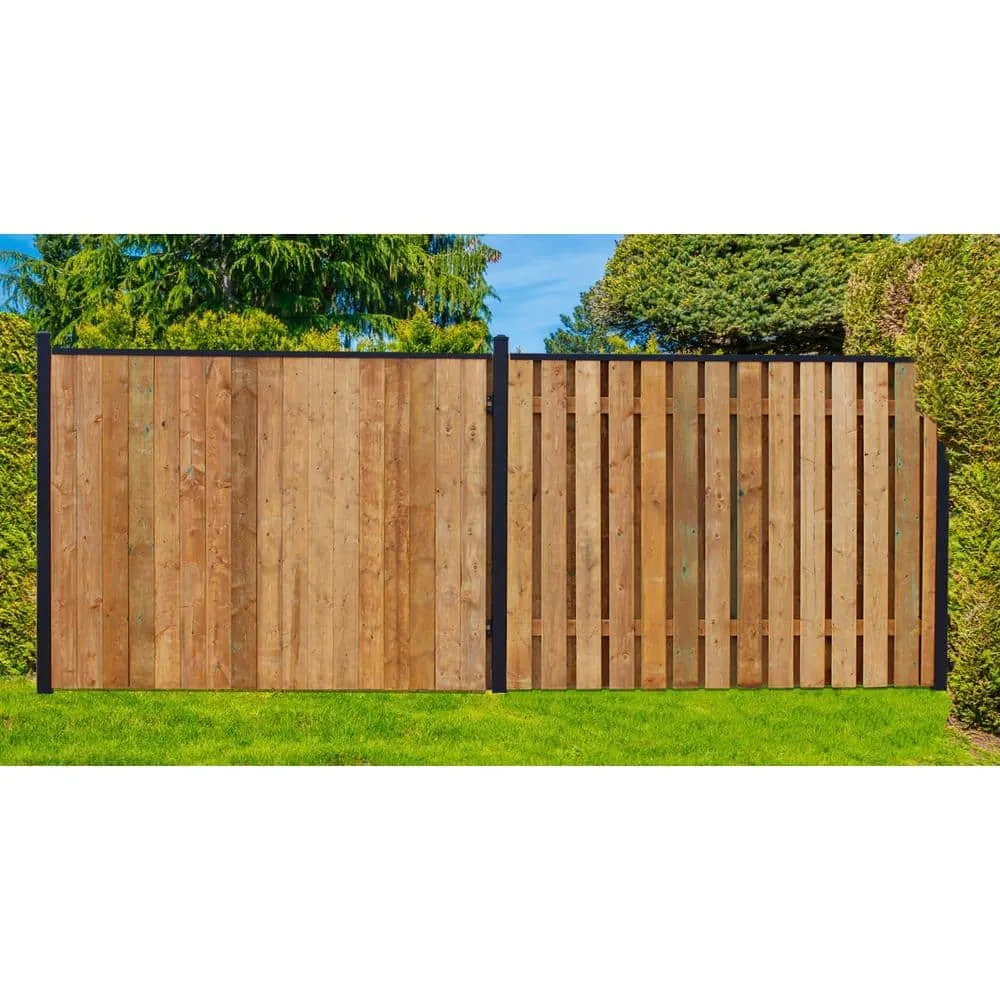 Slipfence 3 in. x 2 in. x 92.5 in. Black Aluminum Cap Rail for the Top of Slip Fence Vertical Fence System, photo 4 of 11