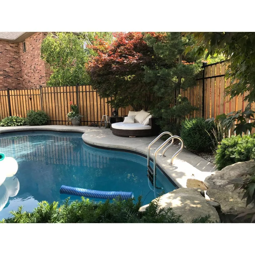 Slipfence 3 in. x 2 in. x 92.5 in. Black Aluminum Cap Rail for the Top of Slip Fence Vertical Fence System, photo 10 of 11