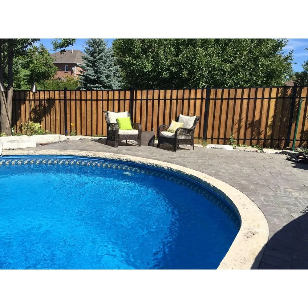 Slipfence 3 in. x 3 in. x 12 ft. 4 in. Black Powder Coated Aluminum Fence Post Includes Post Cap, photo 3 of 12