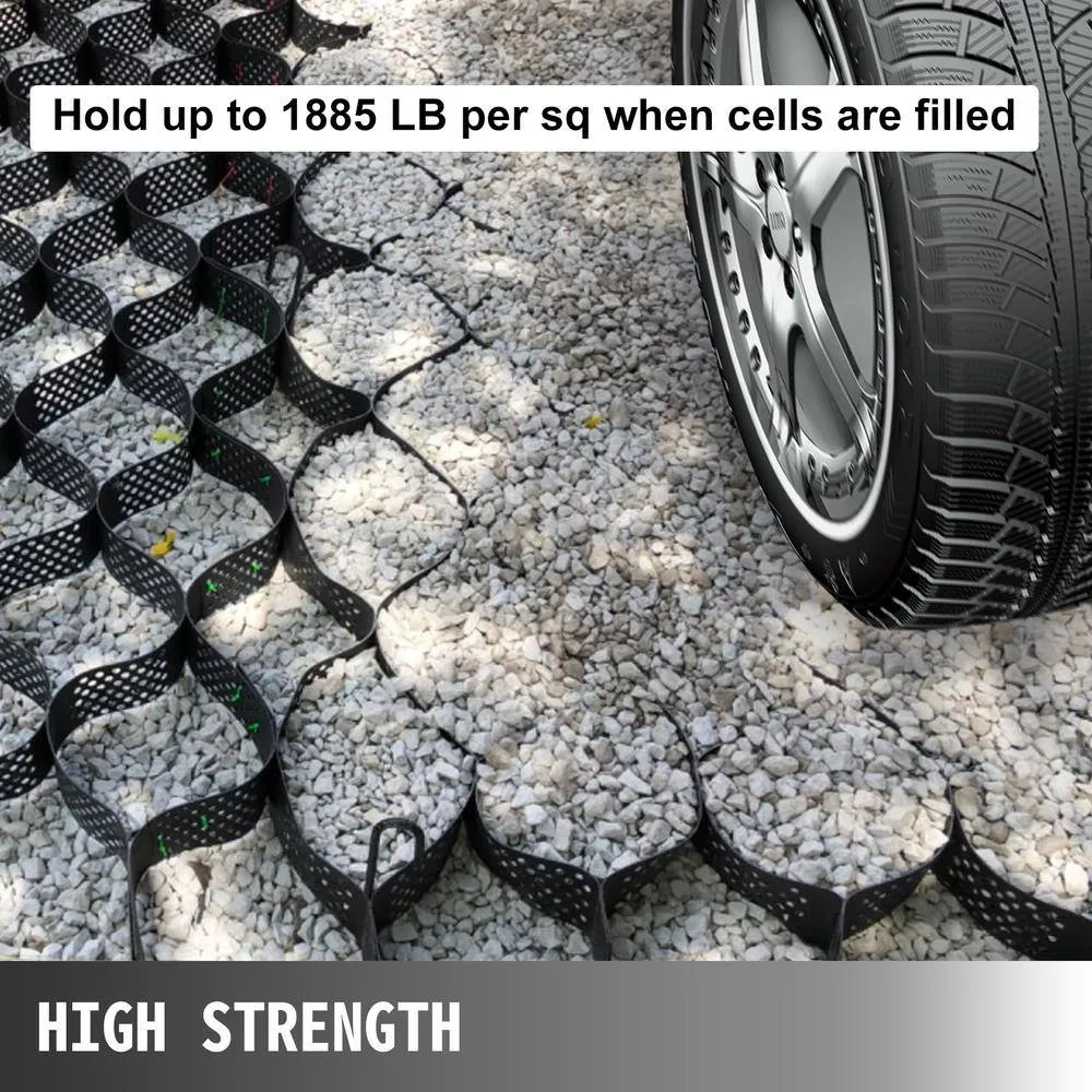SVOPES Gravel Grid 9 ft. W x 17 ft. L x 2 in. H Geocell Ground Grid 1885LBS Per Sq Patio Plastic Grid Paver for Slope Driveways, photo 5 of 8
