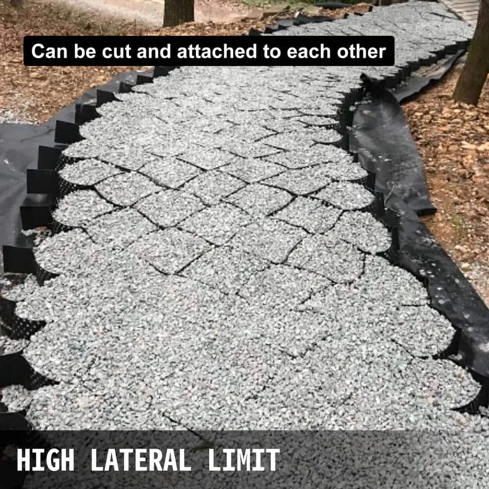 SVOPES Gravel Grid 9 ft. W x 17 ft. L x 2 in. H Geocell Ground Grid 1885LBS Per Sq Patio Plastic Grid Paver for Slope Driveways, photo 6 of 8