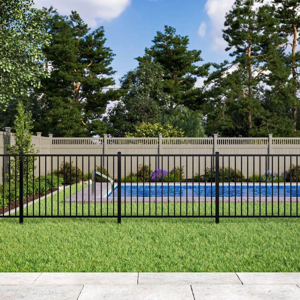 TuffBilt Dillon 2 in. x 2 in. x 70 in. Black Aluminum Fence Line Post, photo 2 of 7