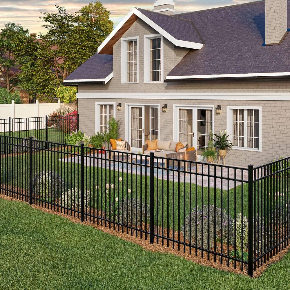 TuffBilt Mitchell 2 in. x 2 in. x 88 in. Black Aluminum Fence Corner Post, photo 2 of 7